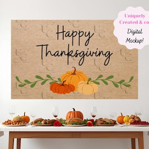 Happy Thanksgiving Banner Template | Editable Banner Template 30x48 | Digital Download