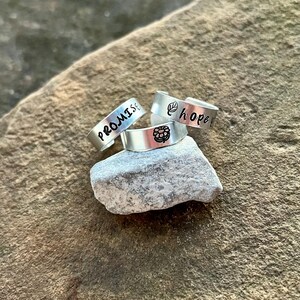 Stamped Design Rings