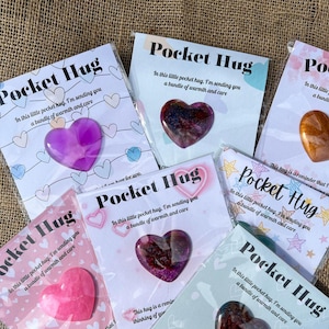 Personalised Handmade Resin Heart Pocket Hug, Comfort Gift for Friend and Family, Thoughtful Gift for Loved Ones, Personalized Keepsake Gift