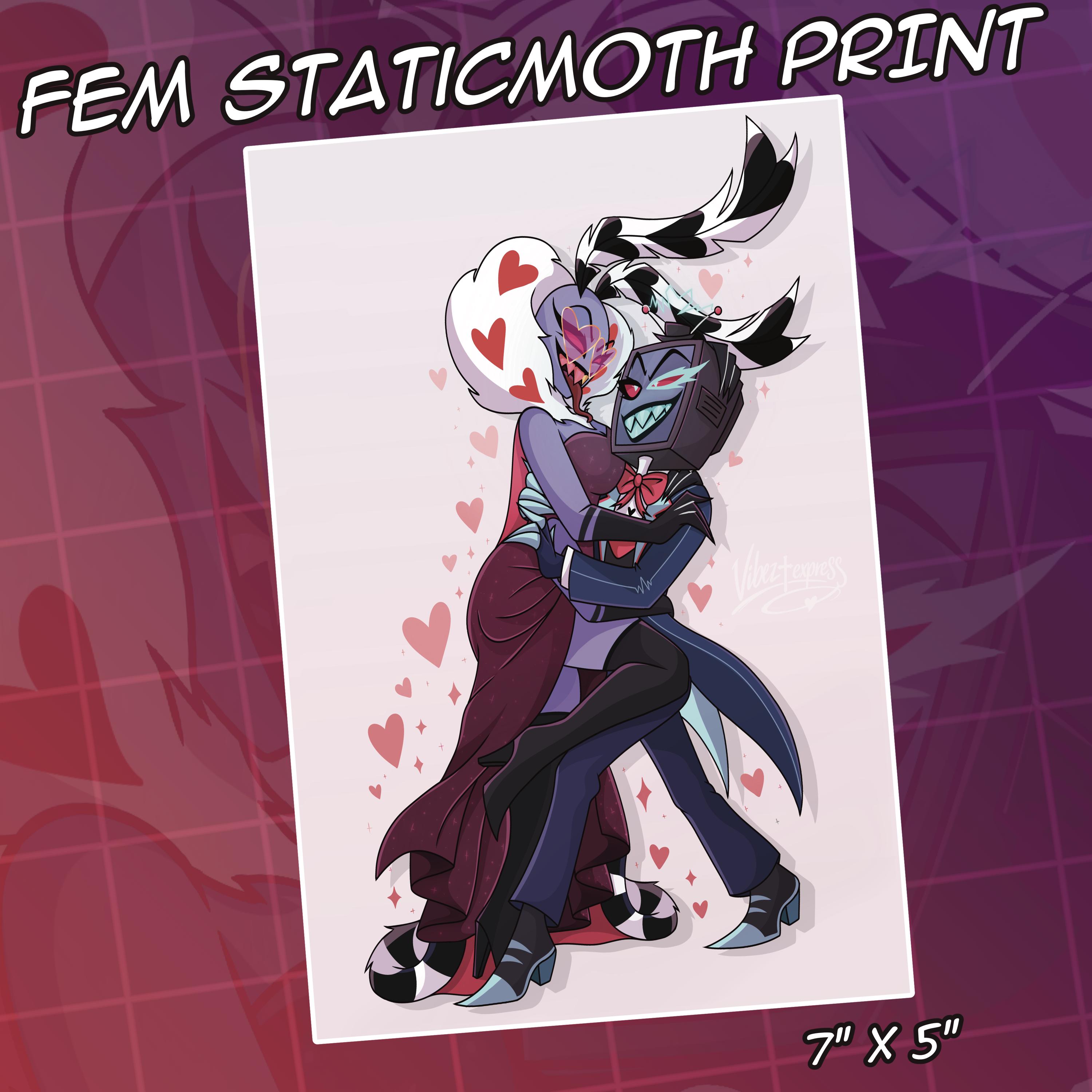 Human Staticmoth Staticmoth Hazbin Hotel Art Print 7