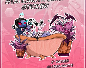 HAZBIN HOTEL - Fem Staticmoth Bath Sticker - Etsy