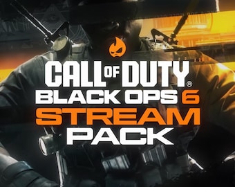 Twitch、YouTube、Kick、Facebook向けCOD Black Ops 6 ストリーミングパック | オーバーレイ、シーン、ウェブカメラ、スティンガートランジション – 即時ダウンロード