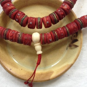 Red Yak Bone Bead - 10 ea. - Nepal - RY108