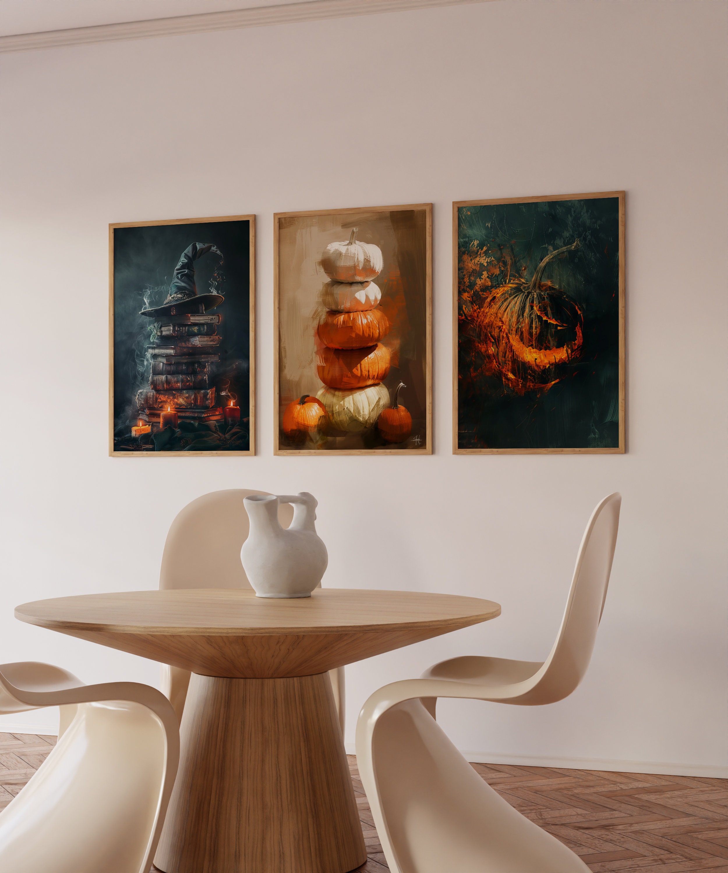 Vintage Halloween Print Set of 15 Mega Bundle Wall Art Download, Moody ...