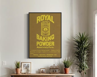 Retro food packaging kitchen advertising poster, available in 5 print sizes with free delivery.