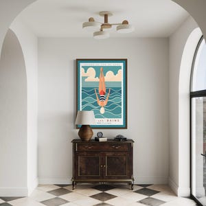 Französisches Strandposter im Vintage-Stil in verschiedenen Größen mit kostenloser Lieferung.