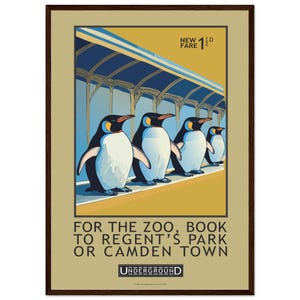 Gerahmtes London Zoo Untergrund Poster aus den 1920er Jahren - Vintage London Werbedruck mit kostenloser Lieferung in 4 Größen