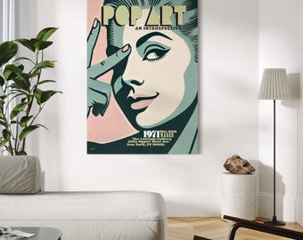 Pop Art 60s Retro Exhibition Print - Vintage poster with free delivery sizes A5-A1.