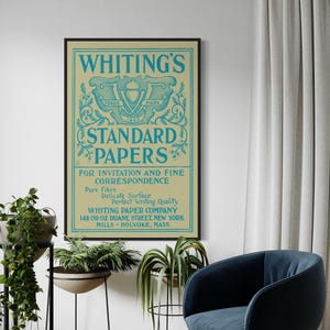 Retro Schreibwaren Werbeposter gedruckt auf seidenmatt, kostenlose Lieferung, 5 Größen.