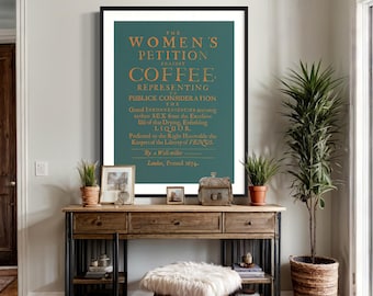 English coffee antique poster original text - vintage advertising poster - retro-style art print