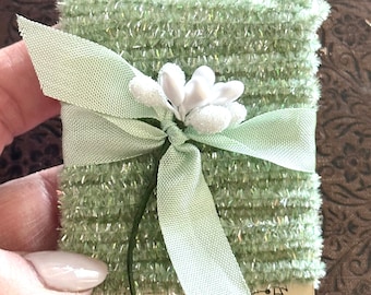 Mini Tinsel Trim Mint - 12 Feet Lovely Spring Mint Tinsel Trim - Narrow Packaging Mini Tinsel String - Wedding Trim - Easter Decoration