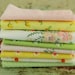 Vintage Flocked Fabric Bundle - Pastel Baby Doll Clothes Hair Bows - Dotted Swiss Sewing Quilting - Vintage Floral Fabric Book Swiss Dot