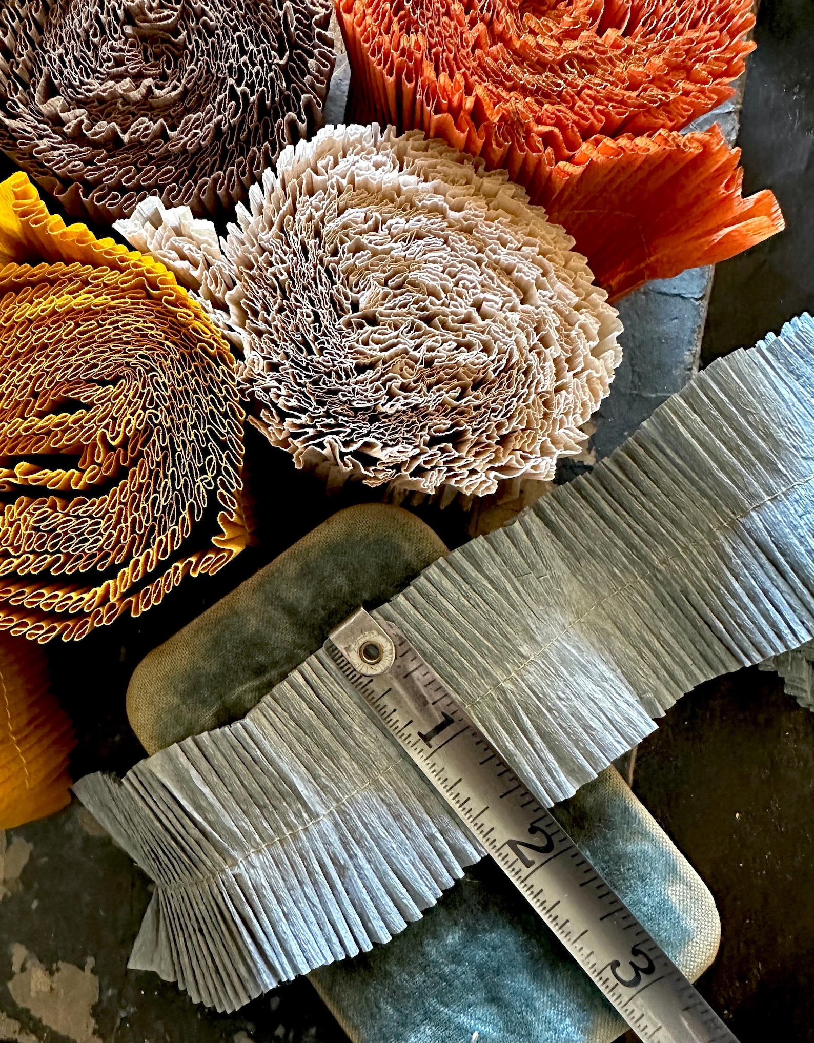Vintage Crepe Paper Ruffle Garland: Autumn, Halloween Trim - Etsy