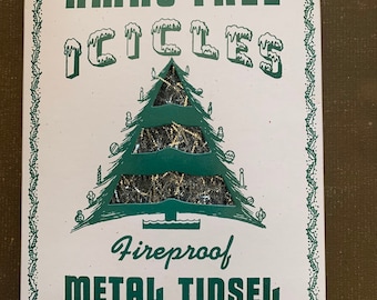 Vintage Style Silver Crinkle Tinsel - Christmas Tree Decoration