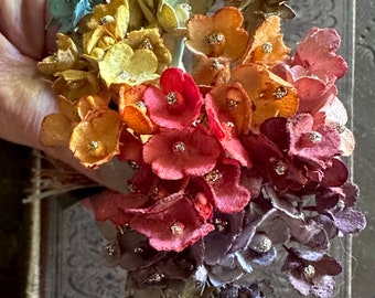 WICKED Hand Dyed Tiny Flower Posy - Vintage Style Forget Me Not Flowers