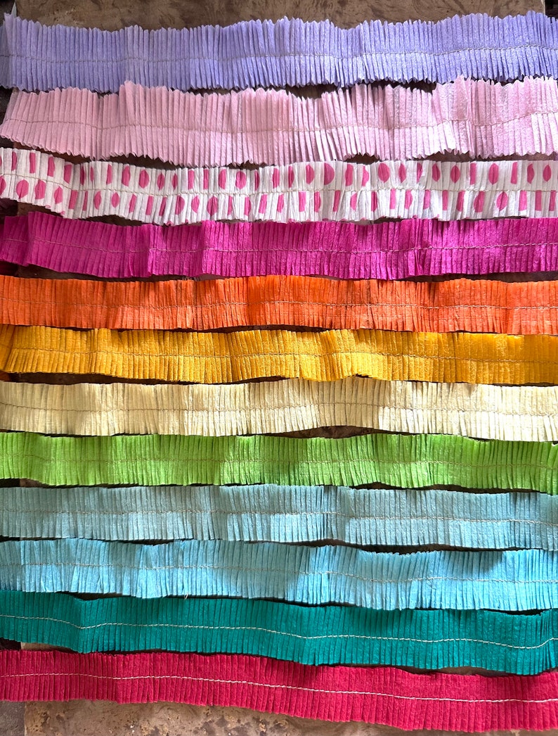 Vintage Traveling Circus Crepe Paper Ruffles - Handmade Trim Collection ...