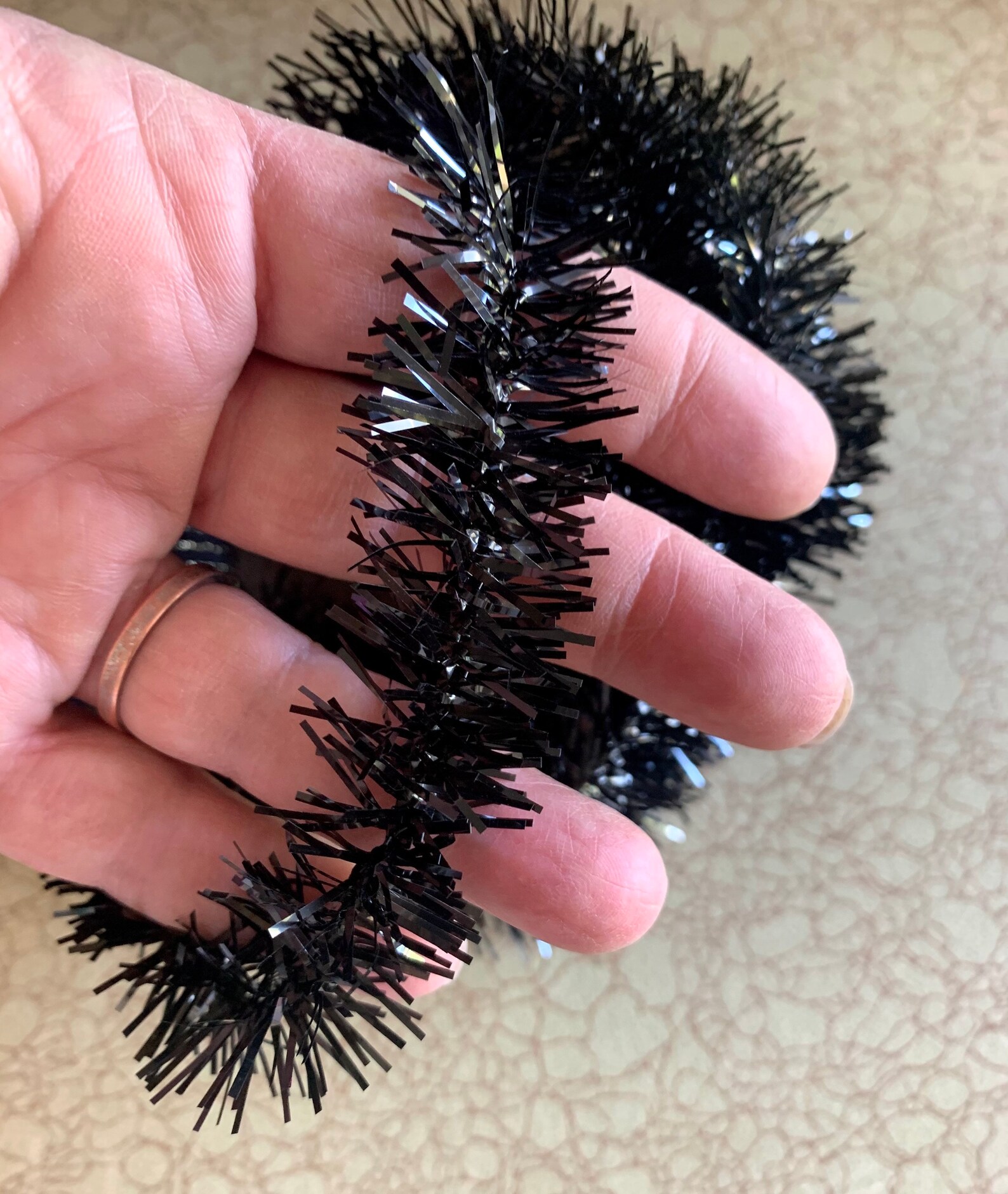 Halloween Black Tinsel Garland 6 FEET Goth Party Garland Etsy