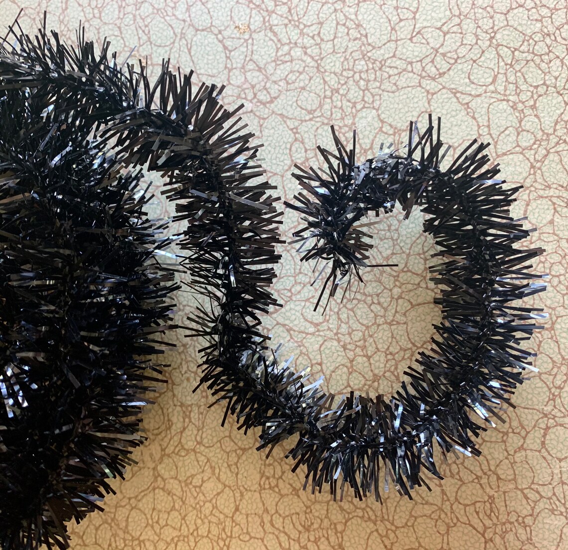 Halloween Black Tinsel Garland 6 FEET Goth Party Garland Etsy