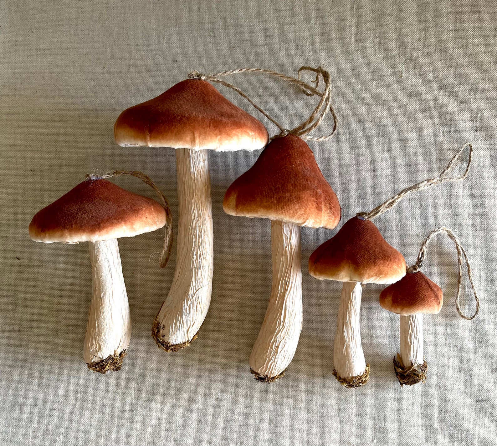 Image of Rustic Mushroom Ornaments