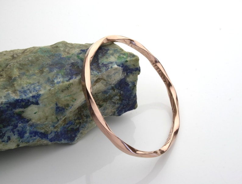 Twisted chunky copper bangle 2.5