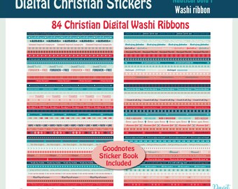 84 Digitale Christian Washi Tape Band Aufkleber Bibel Verse Sprüche Goodnotes Stickers Digitale Planner Stickers PNG Nautical Bold 01 Washi