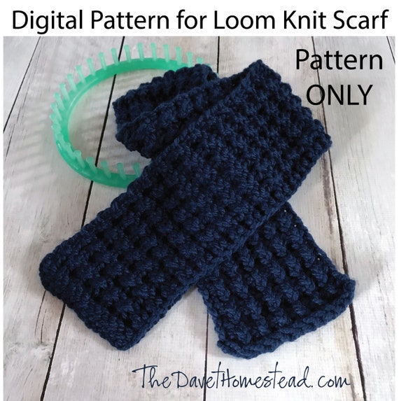 Loom Knit Farrow Rib Stitch Scarf Pattern with Video  Loom knitting scarf,  Loom crochet, Loom knitting projects