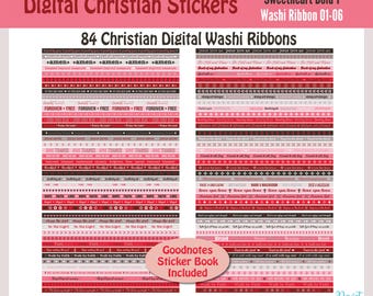 84 Digitale Christian Washi Tape Band Aufkleber Bibel Verse Goodnotes Aufkleber Digitale Planer Aufkleber PNG Sweetheart Bold 01 Washi