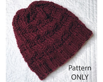 Harris Tweed - Loom Knitted Hat Digital Pattern and video tutorial