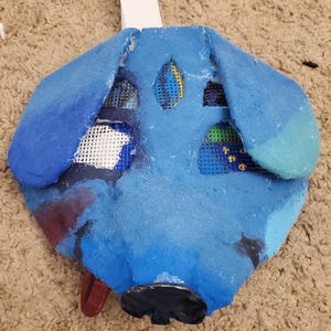 Blue-Spotted Dog Therian Mask