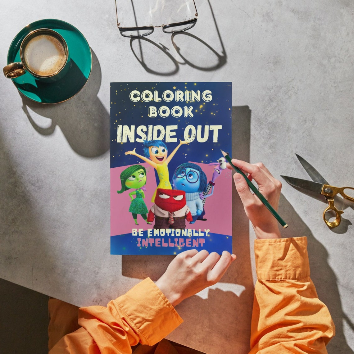 Inside Out 2 Coloring Book | Interactive and Educational | Enhances ...