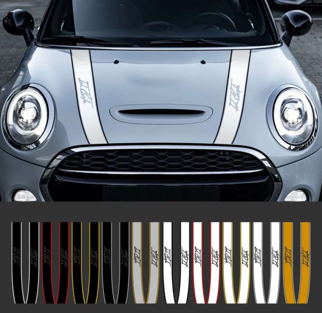 For MINI COOPER S R50 R53 R55 R56 R60 F54 F55 F56 Bonnet Stripes ...
