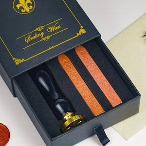 Tampon de cire personnalisé, Tampon de cire personnalisé, Kit de tampon de logo personnalisé, Faire-part de mariage à faire soi-même, Ensemble d'outils pour sceller en cire de mariage