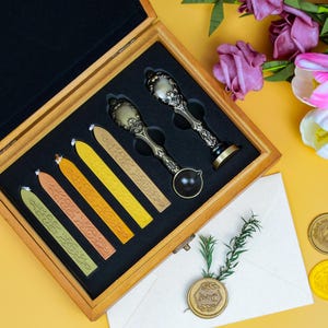 Set di timbri con sigillo in ceralacca personalizzati, kit di timbri con sigillo in ceralacca personalizzati, kit di sigilli in ceralacca per matrimonio, timbro con sigillo in ceralacca iniziale, timbro con lettera in ceralacca per regali unici