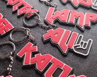 Schlüsselanhänger im Rock- und Heavy-Metal-Stil – mit personalisiertem Namen