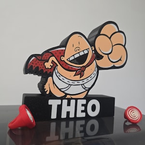 Lampada personalizzata Capitan Mutanda – Decorazione per la stanza personalizzata con nome e luce opzionale