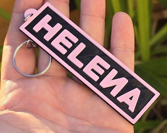 Personalisierter K-Pop-Schlüsselanhänger – Pink-Schwarz-Design (Kostenlose Vorschau, kontaktieren Sie uns) – K-Pop