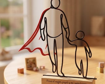 Personalisierte 3D-Superdad-Figur – Originelles Vatertagsgeschenk