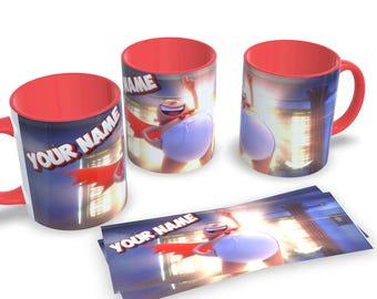 Personalisierte Captain Underpants Tasse mit Namen – Lustiges Geschenk für Kinder – 6 Designs – Keramik