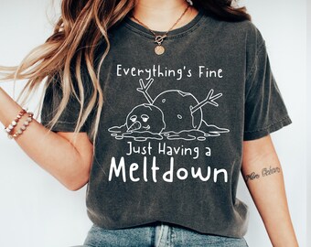 Everything is Fine Just Having Meltdown Png, Funny Christmas Snowman png, Mental health snowman Png,Trendy Snowman png,Vintage Snowman,Retro
