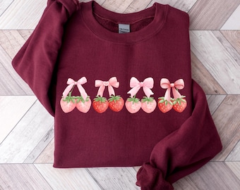 Strawberry with Bow Png, Berry Good Png, Strawberry Lover Png, Retro Strawberry , Trendy Strawberry Png, Foodie Png, Gift for Girlfriend