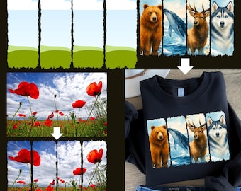 Brush Stroke Frames Canva Template,Canva Editable Brushstroke Frames for Image and Photos,Trending Brushstrokes Design for Shirt,Drag & Drop