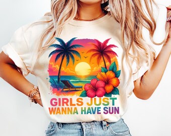 Funny Beach Png, Girls Wanna Have Sun,Girls Trip Png,Hello Summer Png,Salty Girl Png,Summer T-Shirt Design,Aesthetic Png,Summer Vibes,Sunset