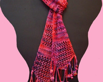 Beaded Garden Party Scarf Knitting Pattern via Download