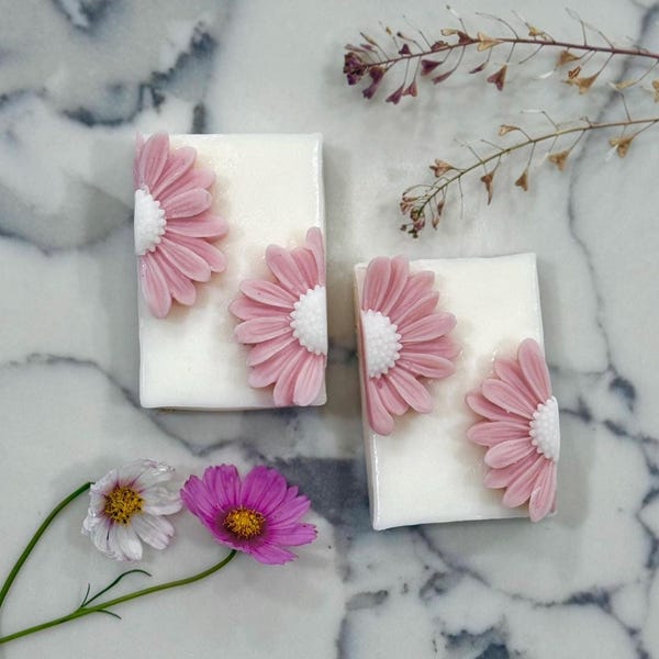All-Natural Organic Goat’s Milk Soap|Sensitive Skin|Handmade|Flower Soap Bar|Bridal Baby Shower|Home Decor|Eco Friendly