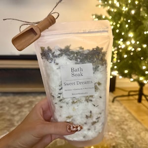 Magnesium Bath Salts for Muscle Relaxing/ Aromatherapy Bath Soak for Stress Relief & Self-Care/Calming Uplifting Magnesium Bath Soak/16oz