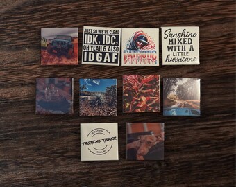 6 Personalized Photo Magnets- Custom Fridge Magnets Made from Your Photos, Perfect Gift or Keepsake