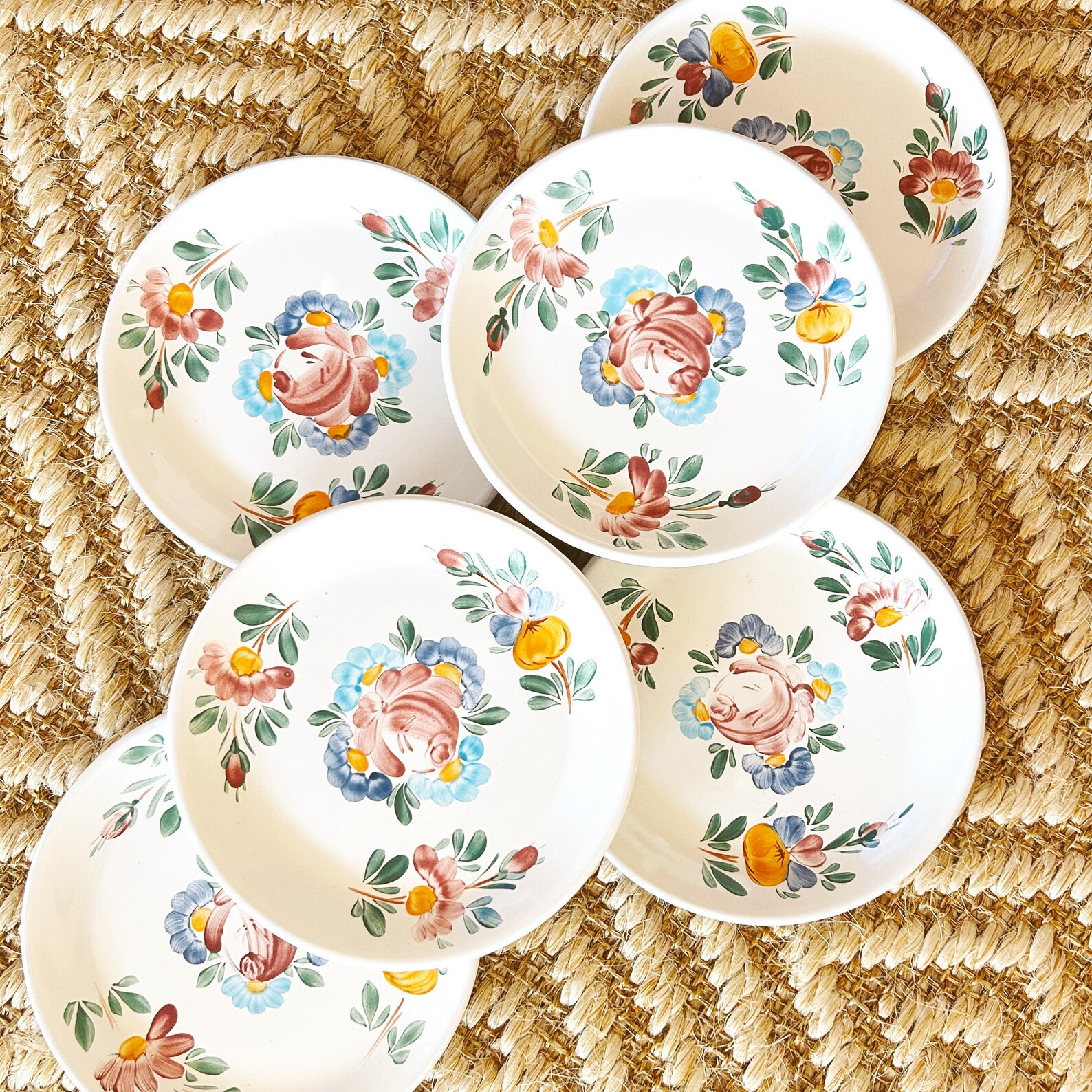 Queen's Rose Italian Majolica Plates - Etsy