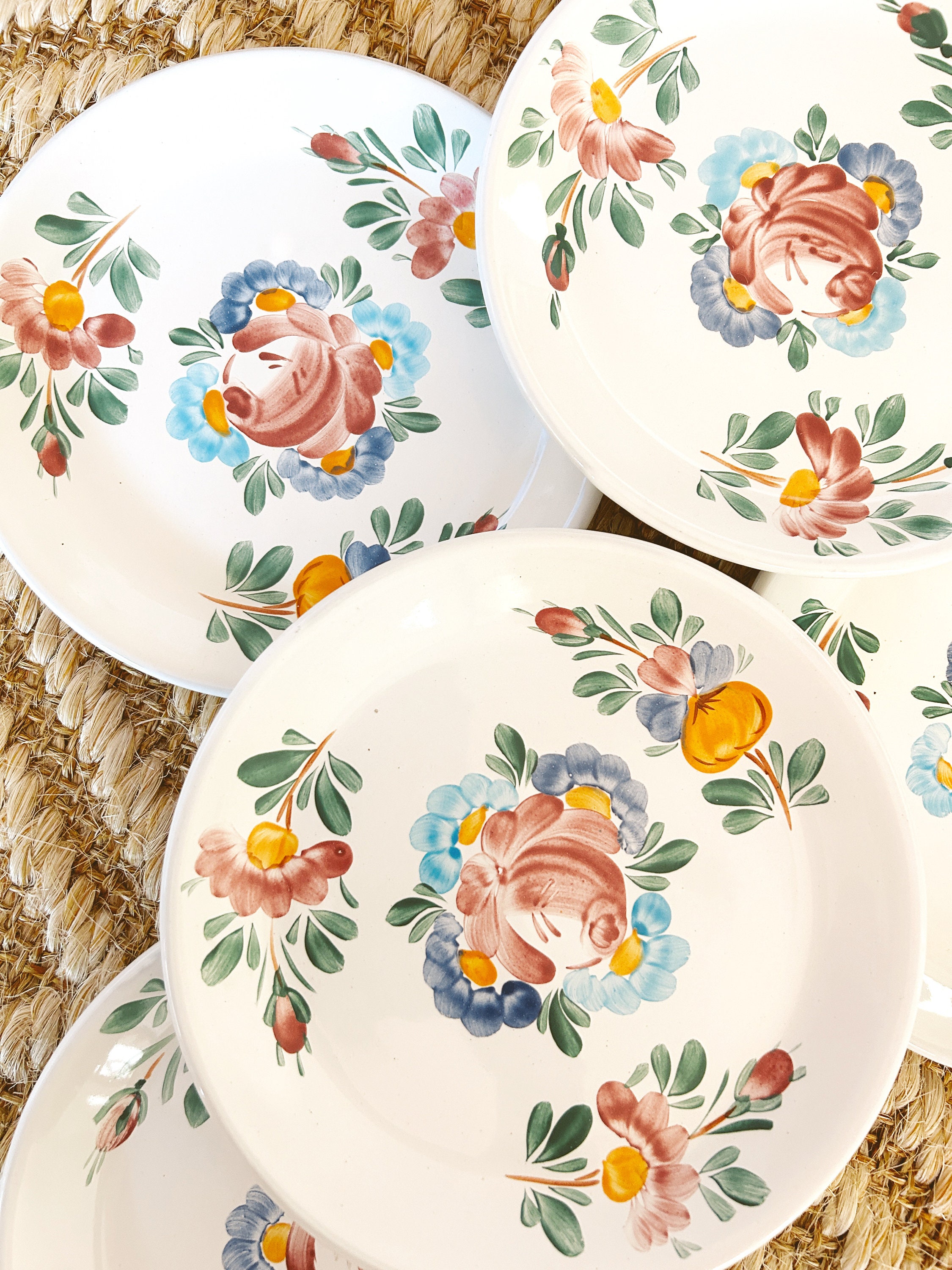 Queen's Rose Italian Majolica Plates - Etsy
