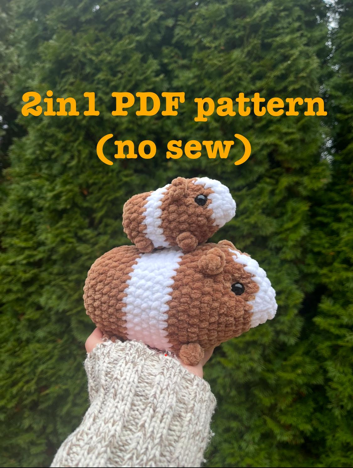 Guinea Pig Crochet Pattern: Big and Small Baby Cavia