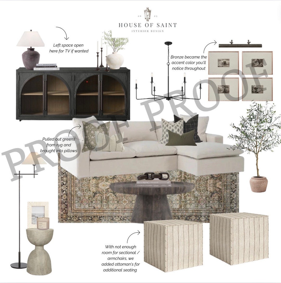 Virtual Living Room Interior Design: Edesign Services - Etsy
